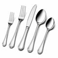Besteckset 5-teilig Edelstahl Silber Klassisch für den Esstisch