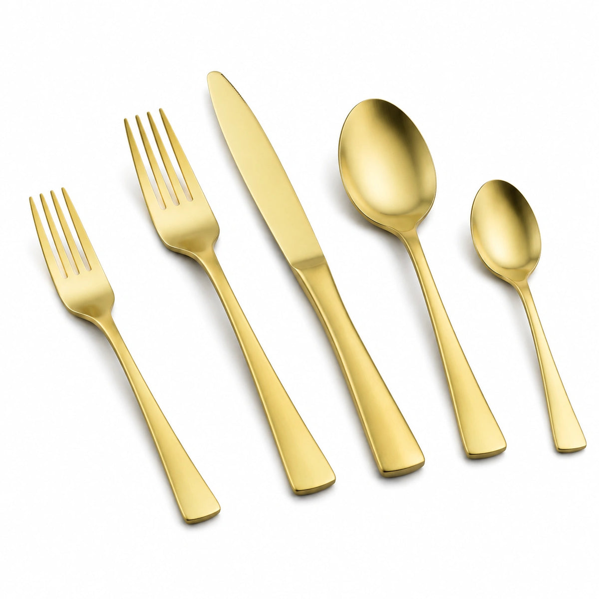 Besteckset 5-teilig Gold Edelstahl für 1 Person
