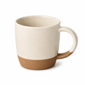 Keramiktasse 350 ml Creme Braun mit Henkel für Kaffee und Tee