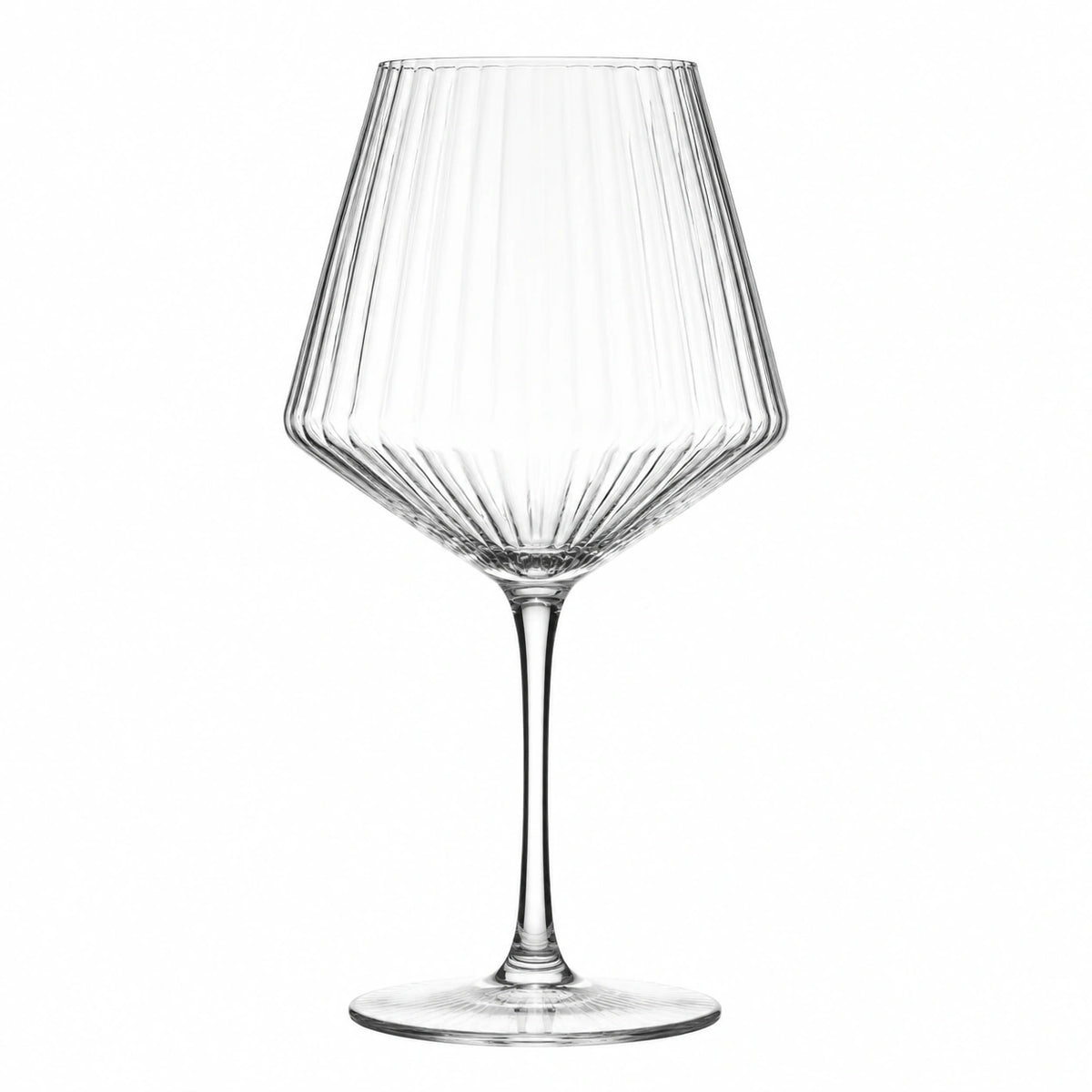 Weinglas 500 ml transparentes Glas geriffelt für Rotwein