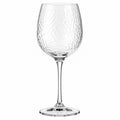 Weinglas 450 ml aus transparentem Glas mit gehämmerter Struktur 24 cm