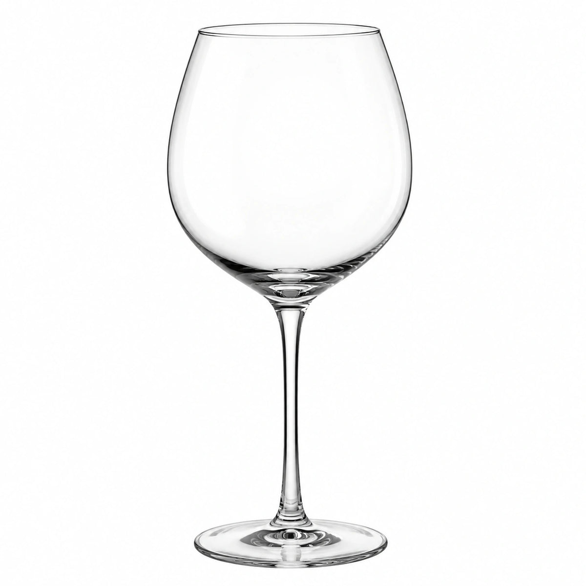 Weinglas 550 ml transparentes Glas 23 cm bauchige Form mit Stiel