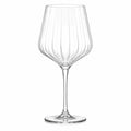 Weinglas 500 ml transparentes Glas mit Rillenstruktur für Wein